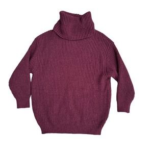 Lulus Turtleneck Sweater Womens Ribbed Long Sleeve Soft Stretch Red Large
